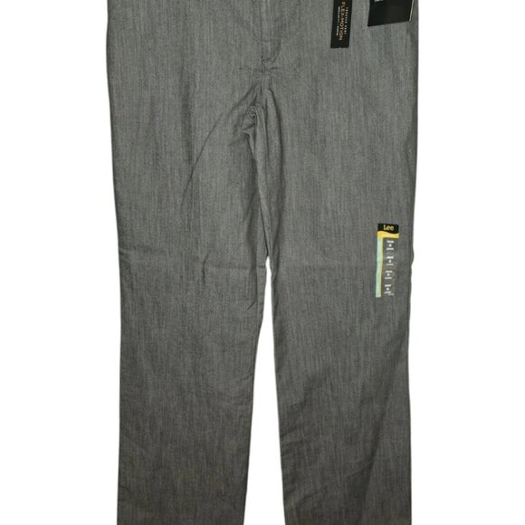 Lee Flex Motion Straight-Leg Pants, Grey New With Tags Size: 10 Regular - Picture 4 of 7